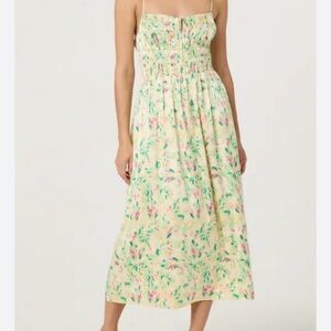 Astr Floral Floral Print Midi Dress